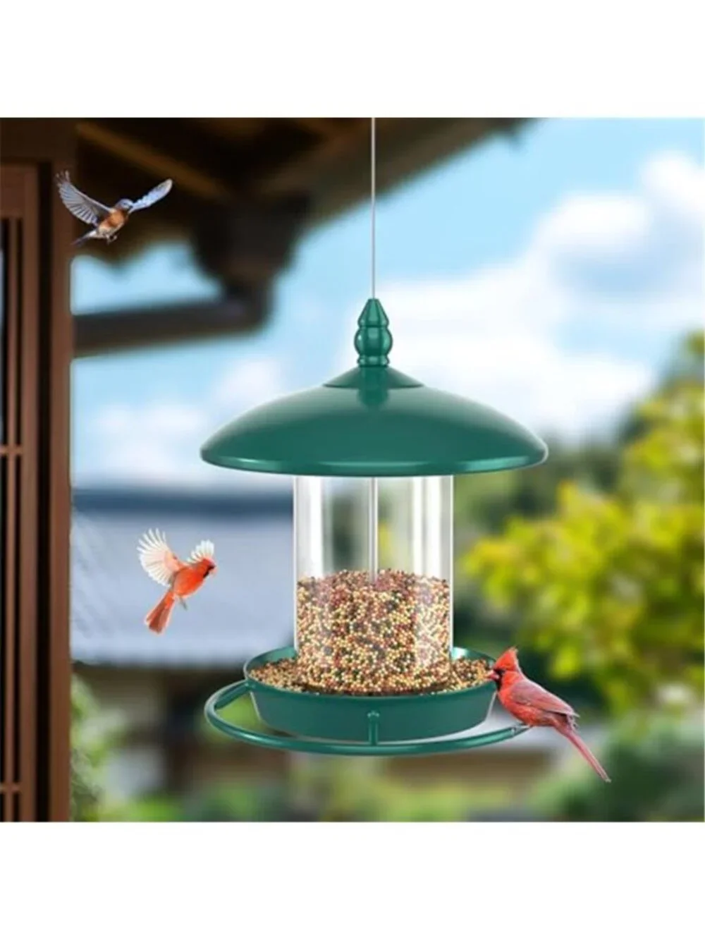 New Pack of 2 Bird Feeder for Outdoor Hanging. Green